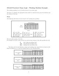 MA410 Practical: Fuzzy Logic - Washing Machine Example