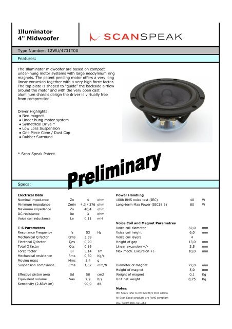 Illuminator 4" Midwoofer - A.O.S. Audio Systeme