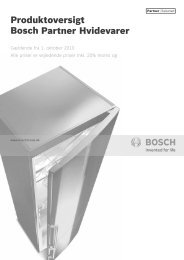 Produktoversigt Partner Hvidevarer Bosch