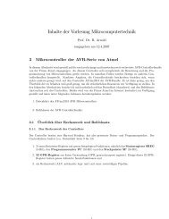 Inhalte der Vorlesung Mikrocomputertechnik - Elektrotechnik