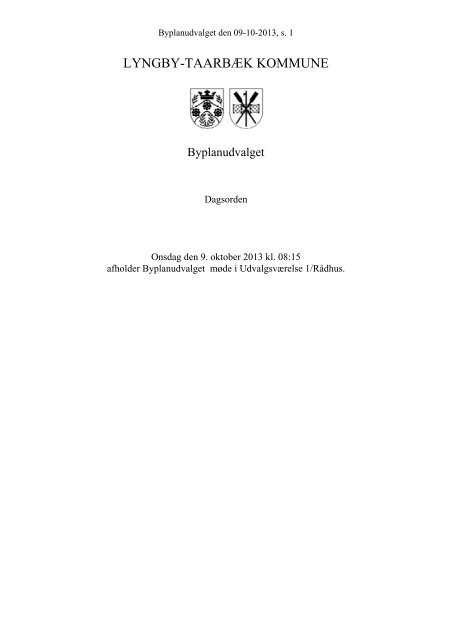 LTK publicering - MÃ¸der/dagsordener - Lyngby TaarbÃ¦k Kommune
