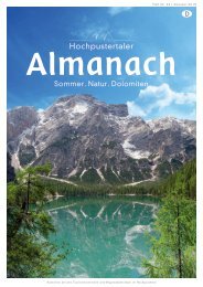 Almanach Sommer Deutsch - Imagekatalog Hochpustertal - Südtirol