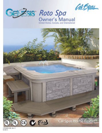 Genesis Rotomold Spa Owner's Manual - Cal Spas