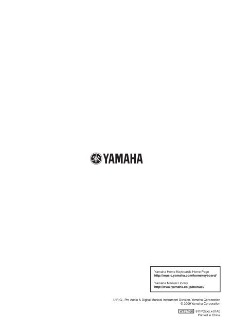 DD-45/YDD-40 Owner's Manual - Yamaha