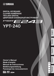 PSR-E243/YPT-240 Owner's Manual - Amis-Music.Kiev.UA ...