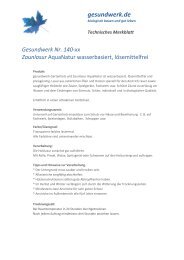 Gartenholz und Zaunlasur AquaNatur Technisches ... - Gesundwerk