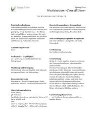 Wandwachs Cera All Uovo Technisches Datenblatt - Gesundwerk.de