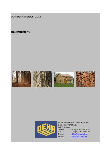 Sortimentsuebersicht - Holzwerkstoffe.pdf - DEHA Holzindustrie ...