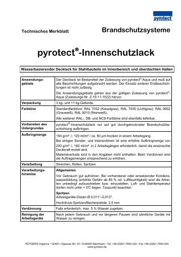 pyrotect -Innenschutzlack