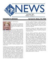 PRESIDENT'S MESSAGE By Scott E. Nodes, PE, PTOE April ... - azite