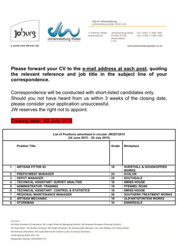 Circular JW287-2015