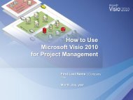 Microsoft Visio 2010 For Project Management | Visio Toolbox