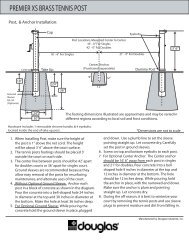 Premier XS Post with Brass Hardware - Douglas Sports Nets and ...