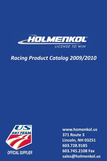 Racing Product Catalog 2009/2010 - Holmenkol.us
