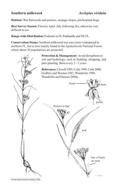 Asclepias viridula - Florida Natural Areas Inventory