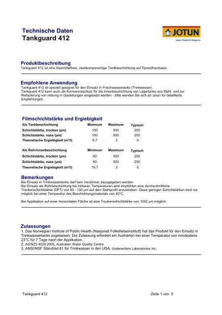 (TDS - Tankguard 412 - German (de) - Issued.08.02.2012.pdf)