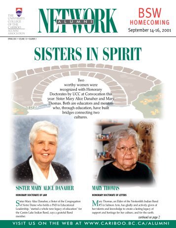 Spring 2001 Alumni Network Magazine