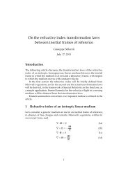 On the refractive index transformation laws between inertial frames ...