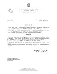 Dispositivo di pubblicazione e graduatorie provvisorie del personale ...