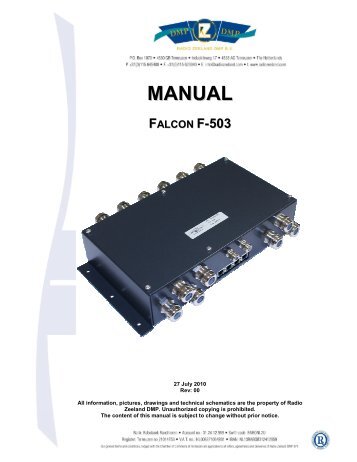 manual falcon f-503 - Radio Zeeland DMP