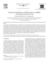 Temperature distribution on the MEA surface of a PEMFC with ...