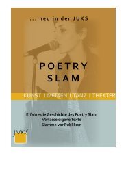 POETRY SLAM - Jugendkunstschule Karlsruhe