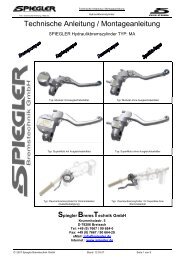 Technische Anleitung / Montageanleitung - Spiegler