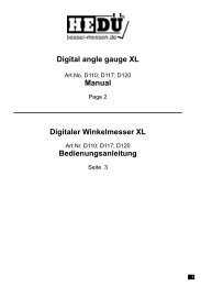 Digital angle gauge XL Manual Digitaler Winkelmesser XL ... - Hedue