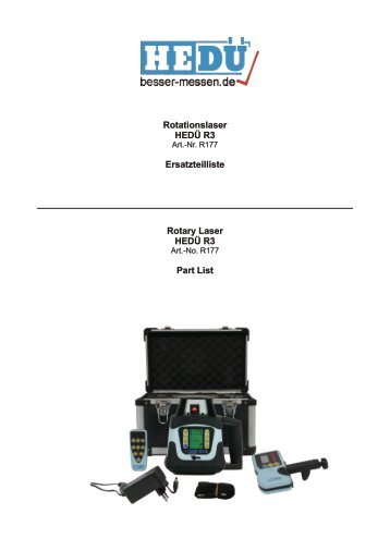 Rotationslaser HEDÜ R3 Ersatzteilliste Rotary Laser HEDÜ ... - Hedue