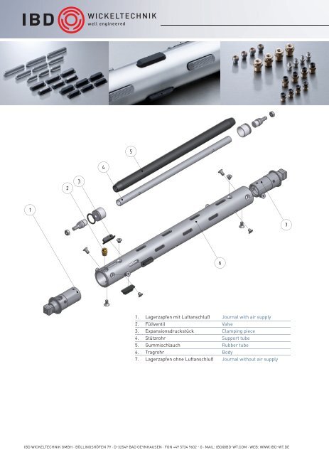 Pneumatische Expansionsspannwellen Pneumatic expanding shaft