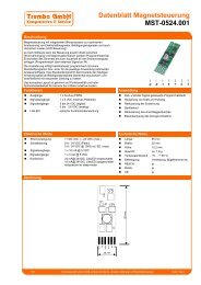 Datenblatt Magnetsteuerung MST-0524.001