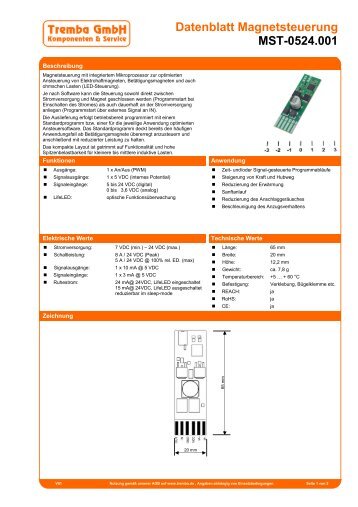 Datenblatt Magnetsteuerung MST-0524.001