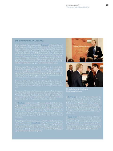 Clariant Geschäftsbericht 2007