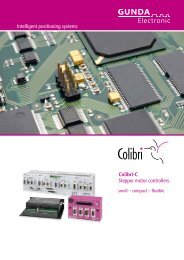 Colibri-C Stepper motor controllers Intelligent positioning systems