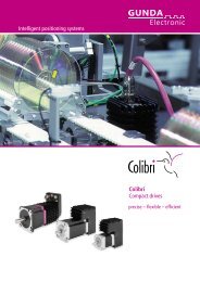 Colibri Compact drives Intelligent positioning systems - GUNDA ...