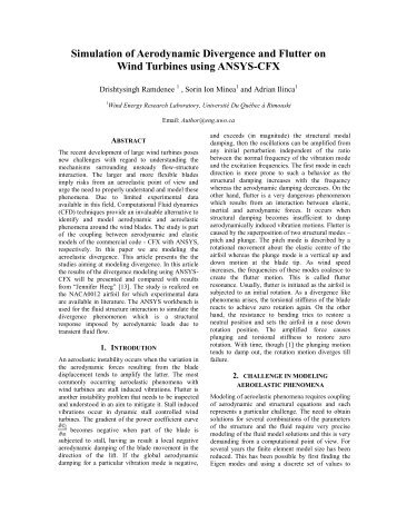 Simulation of Aerodynamic Divergence and Flutter on Wind ...