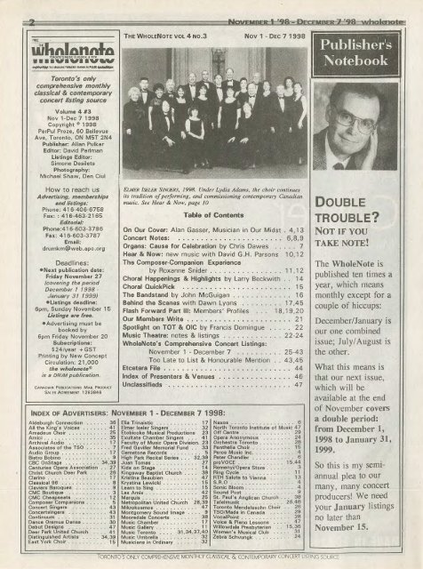 Volume 4 Issue 3 - November 1998