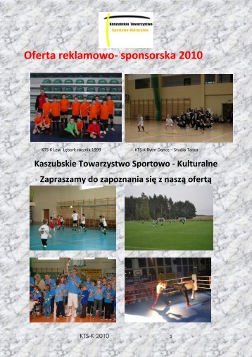 Oferta sponsorska KTS-K - GOSRiT Luzino