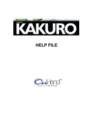 Classic Kakuro Instructions - On Hand Software