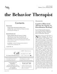 Steve Fishman Featured Therapist - ABCT - Association for Behavioral and Cognitive Therapies