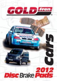 Cars Brake Pads Catalogue - Goldfren