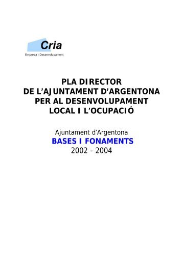 Pla Director de l'Ajuntament d'Argentona per al Desenvolupament ...