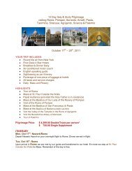 13 Day Italy & Sicily Pilgrimage visiting Rome, Pompeii, Sorrento ...