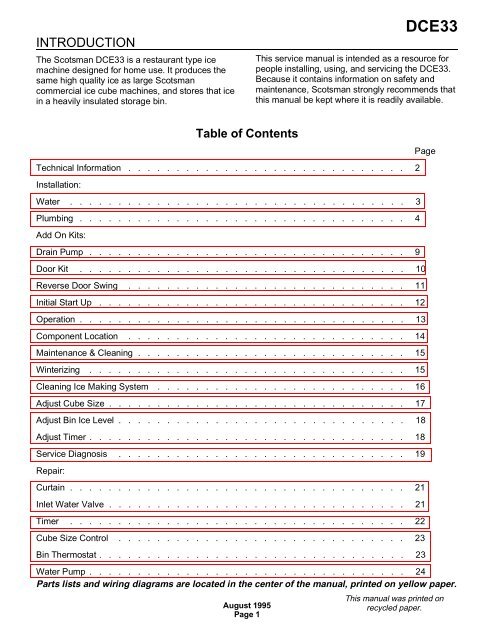 Scotsman Ice Machine Wiring Diagram - Complete Wiring Schemas