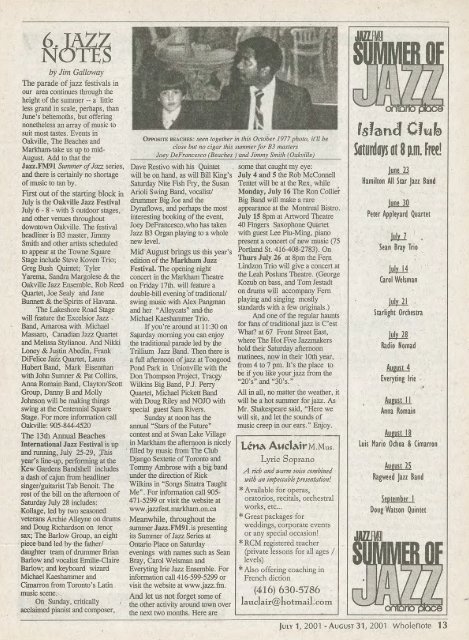 Volume 6 Issue 10 - July/August 2001