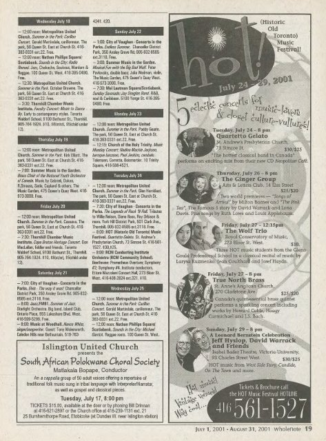 Volume 6 Issue 10 - July/August 2001