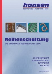 Reihenschaltung - die effektivste Betriebsart fÃ¼r LEDs - Hansen-LED