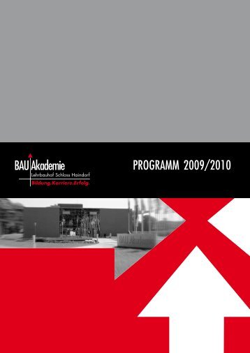 Programm 2009/2010 Bau akademie - Landesinnung Bau