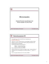 Microcomputers General-purpose I/O