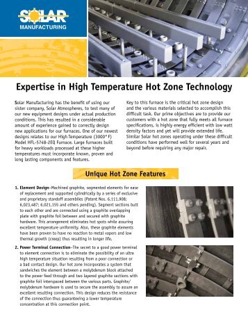 Hot Zone Technology - Solar Manufacturing